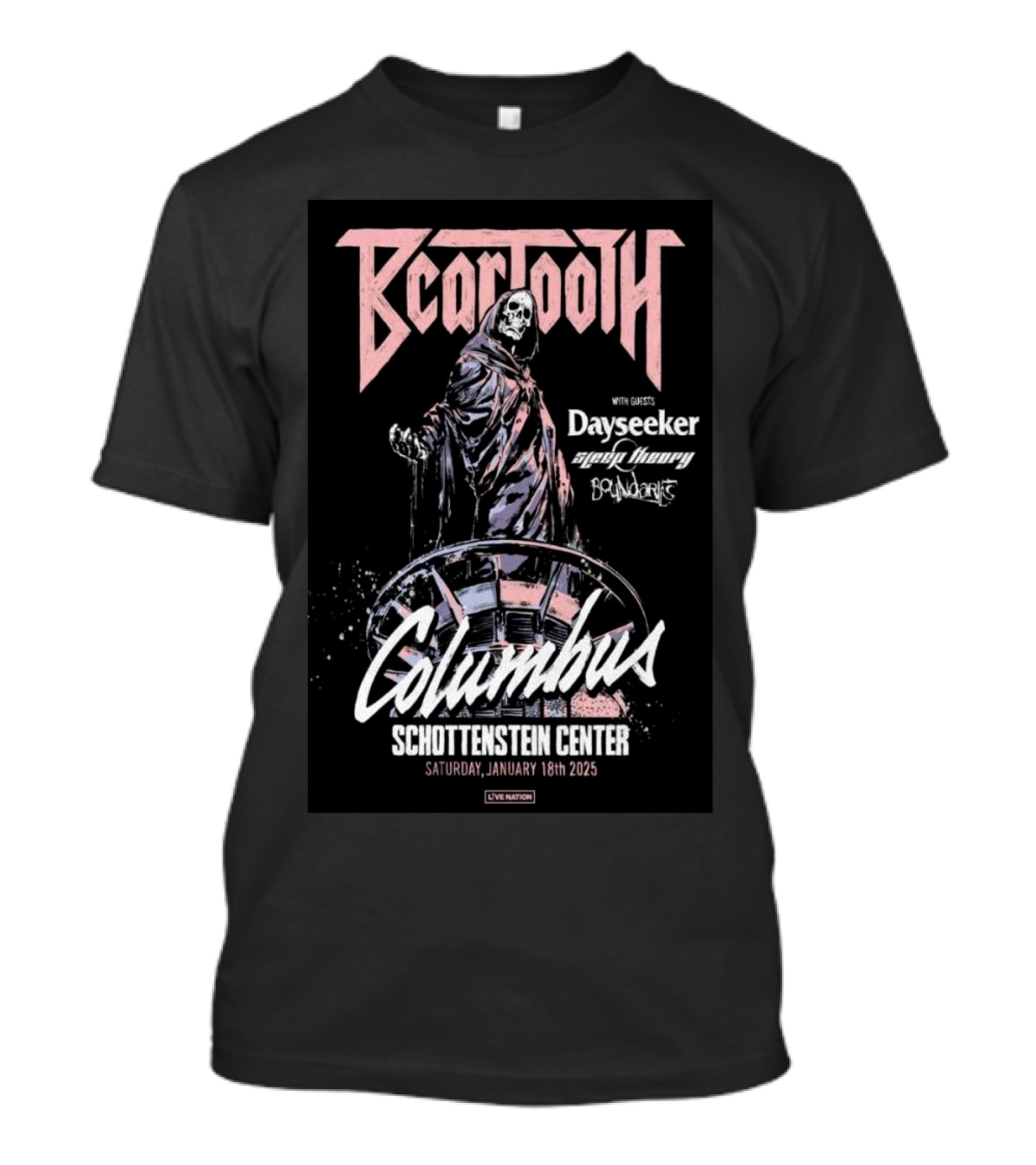 Beartooth Live In Columbus With Dayseeker And Guests January 18 2025 Schottenstein Center T-Shirt