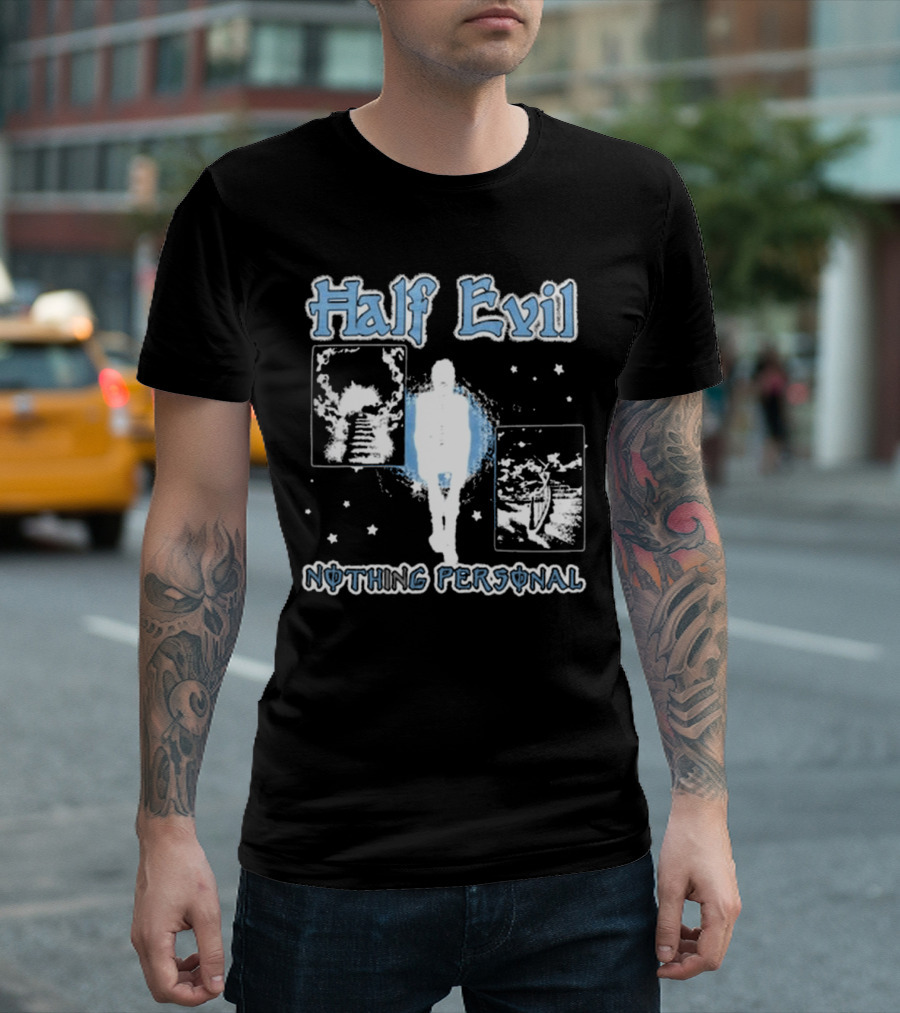 Half Evil Nothing Personal The Stairway to Eternity Cosmic Journey T-Shirt