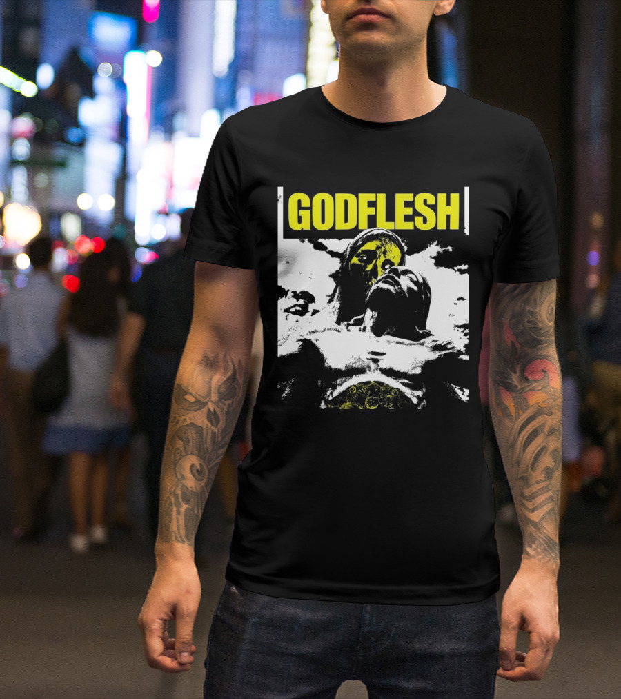 Godflesh Tour 2025 Religious Imagery And Dramatic Portraiture T-Shirt