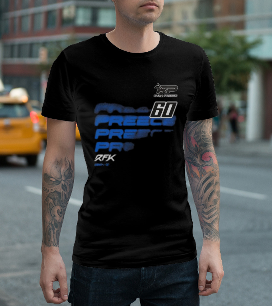 Ryan Preece RP 60 RFK Blue Men's Black T-Shirt