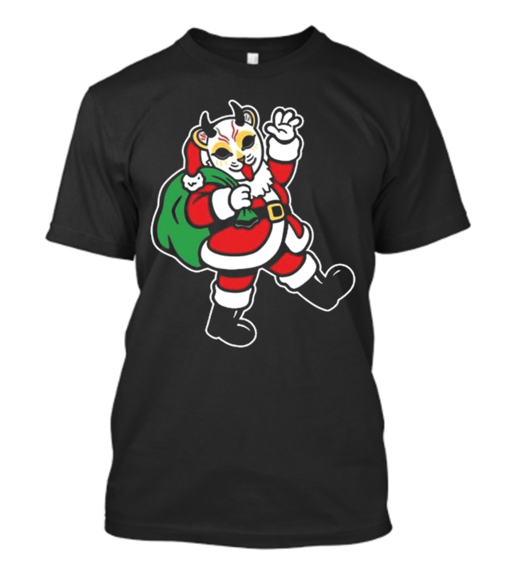 The Home Team Ho Ho Ho Team 2024 Santa Demon Mask Christmas T-Shirt
