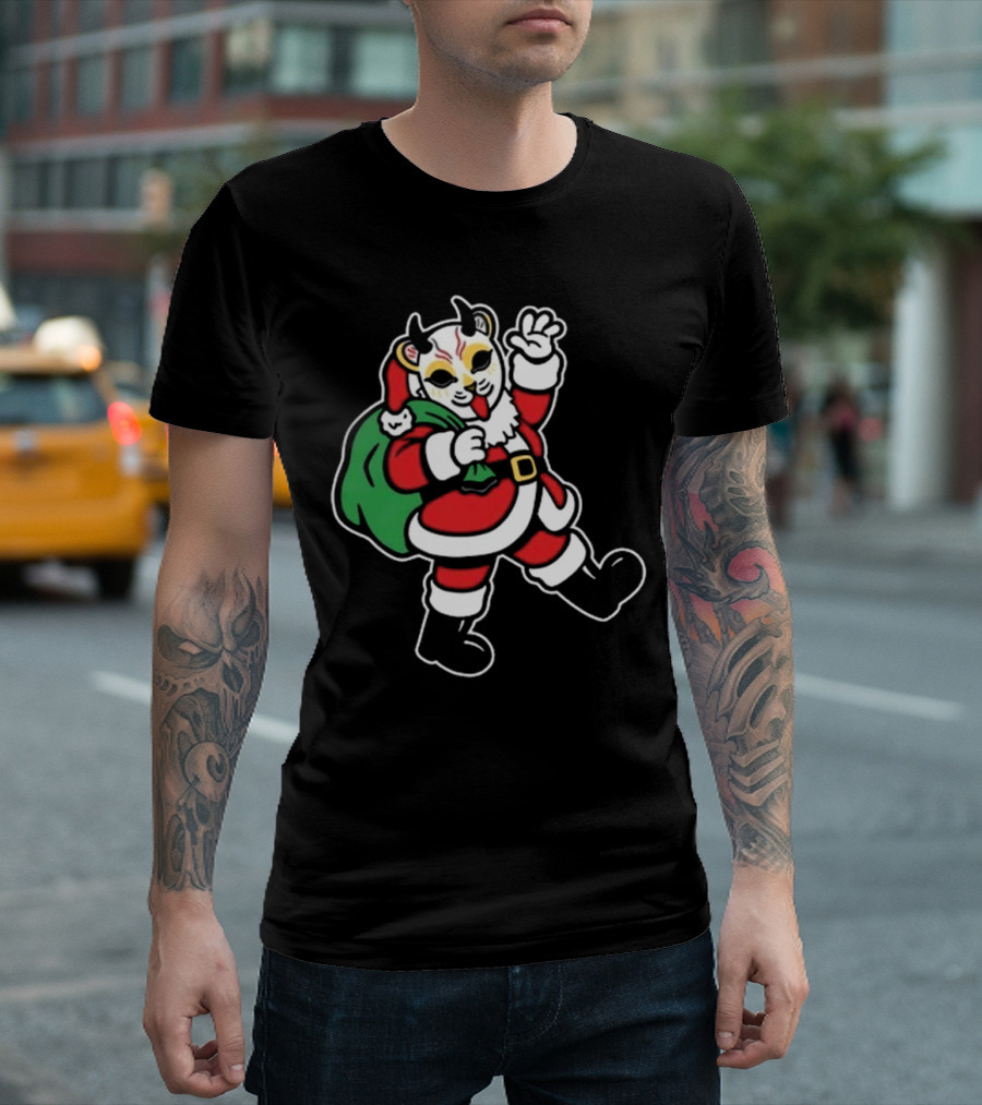 The Home Team Ho Ho Ho Team 2024 Santa Demon Mask Christmas T-Shirt