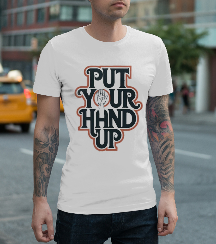 Put Your Hand Up Bacon Bros White T-Shirt