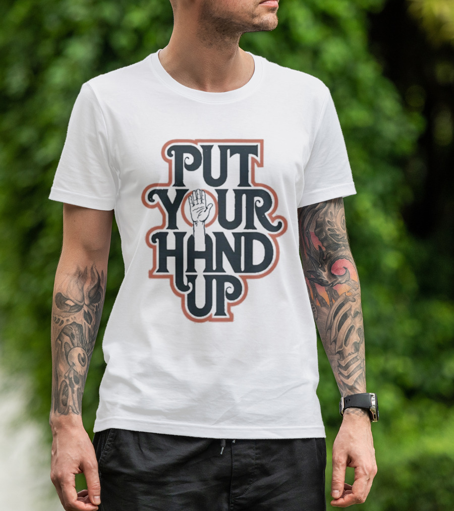 Put Your Hand Up Bacon Bros White T-Shirt
