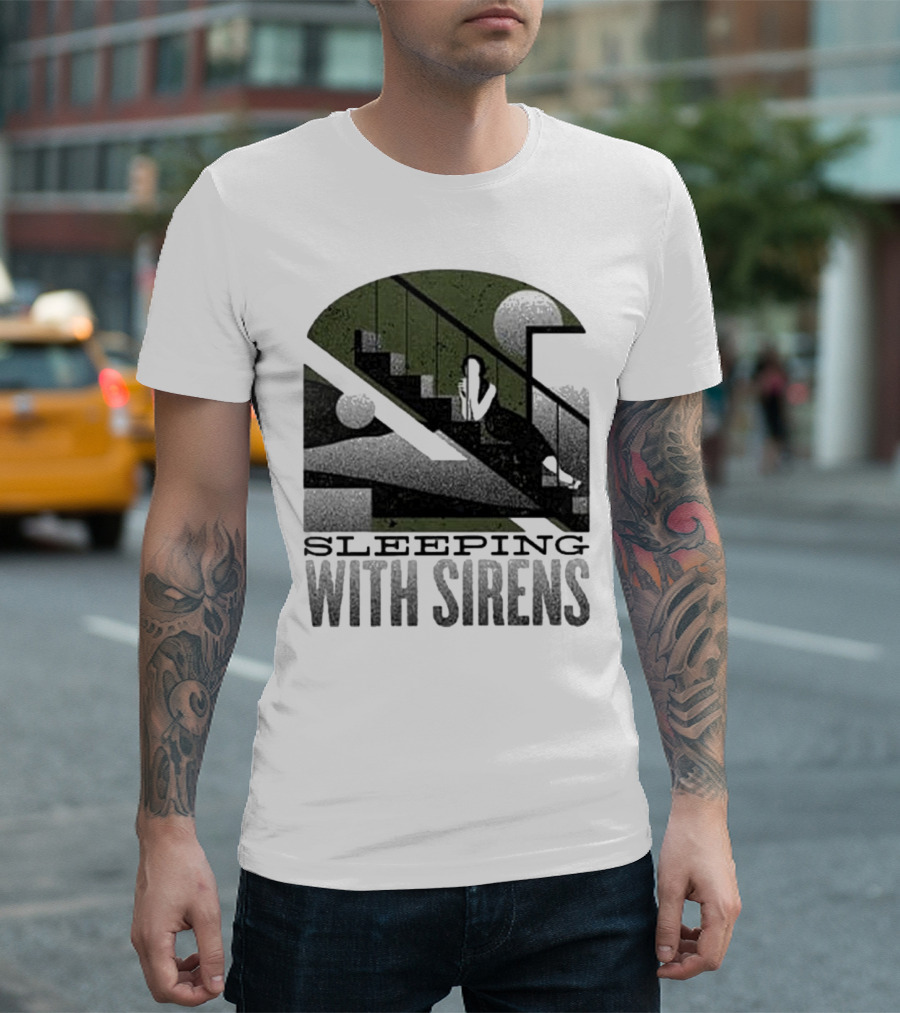 Sleeping With Sirens Stairs Retro Minimalist T-Shirt