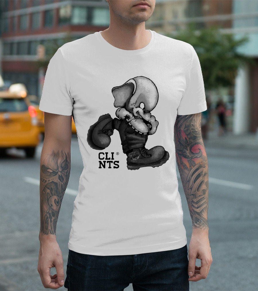 Cli Nts Stomper Character with Large Boots and Beads T-Shirt