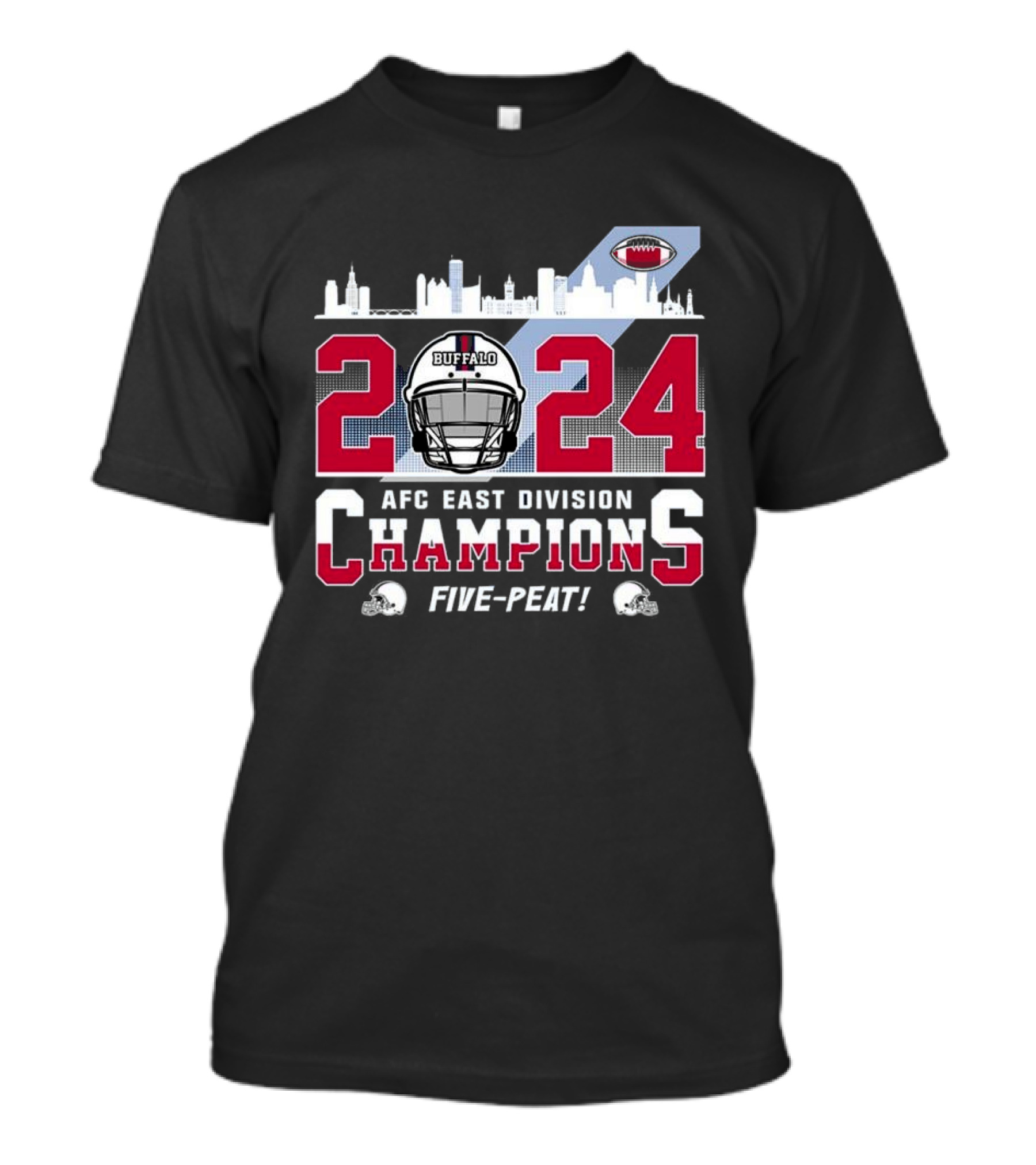 Buffalo 2024 AFC East Division Champions Five-Peat Football Victory T-Shirt