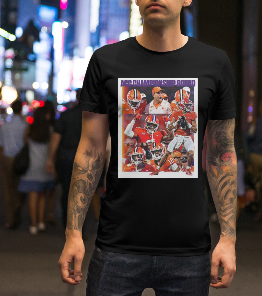 Clemson Tigers ACC Championship Bound 2024 Football Players And Coach T-Shirt