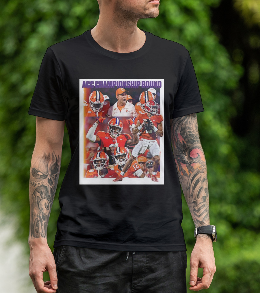 Clemson Tigers ACC Championship Bound 2024 Football Players And Coach T-Shirt