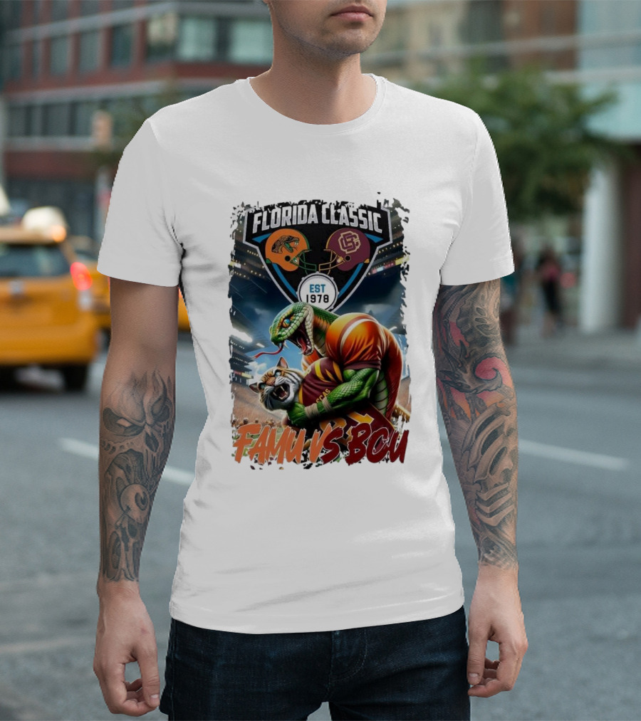 Florida Classic FAMU vs BCU Rattlers Wildcats EST 1978 T-Shirt