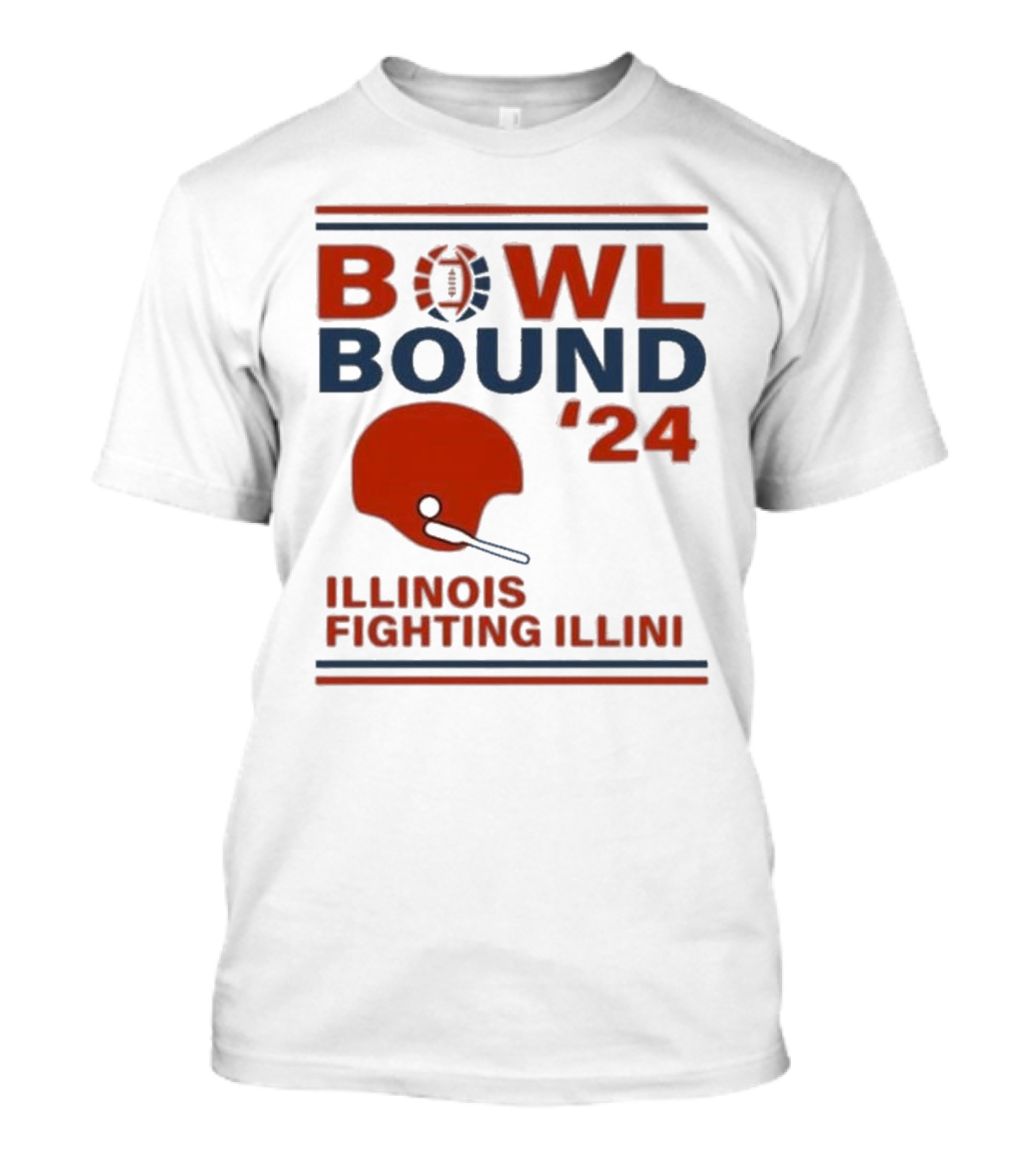 Illinois Fighting Illini Bowl Bound '24 Helmet T-Shirt