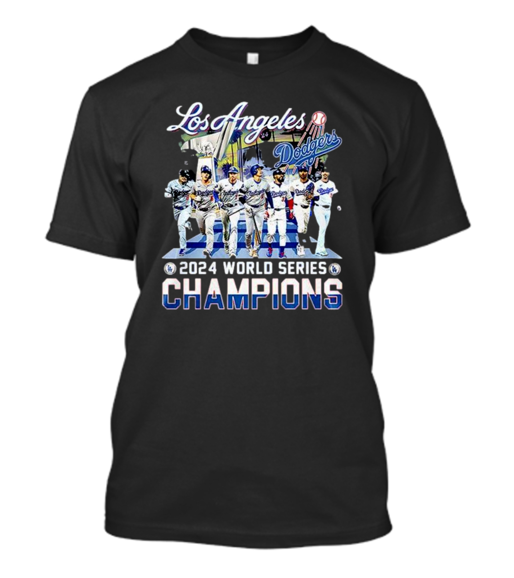 Los Angeles Dodgers 2024 World Series Champions Players Walking T-Shirt