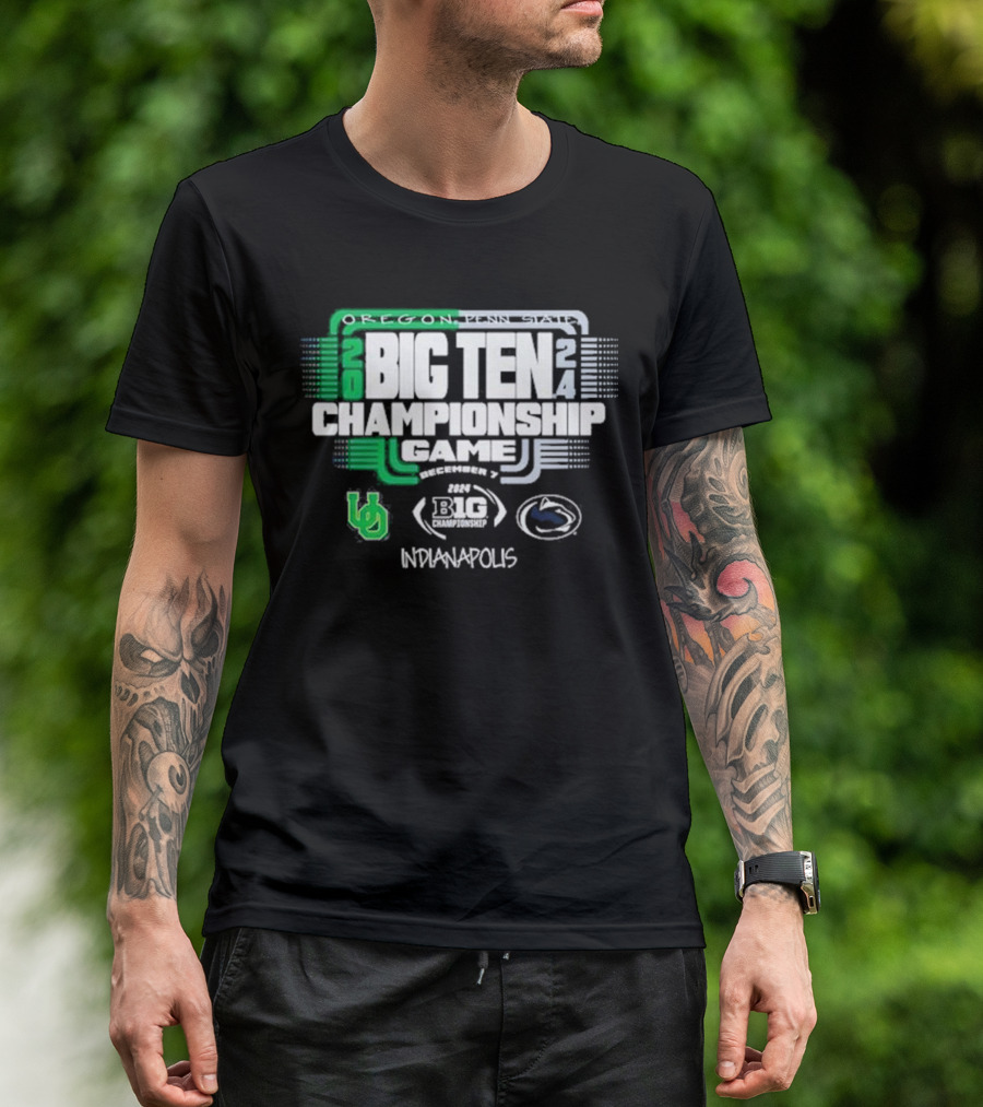 Oregon Vs Penn State 2024 Big Ten Championship Game December 7 Indianapolis T-Shirt