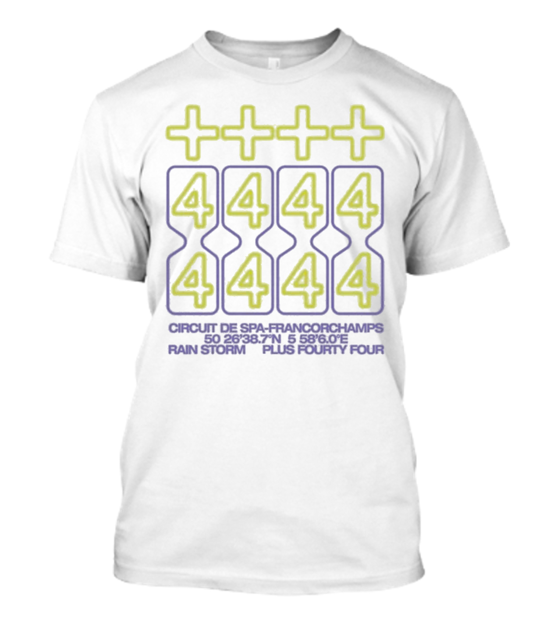Plus Fourty Four Circuit De Spa-Francorchamps Rain Storm T-Shirt