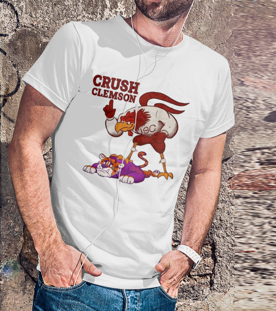 Crush Clemson USC Gamecocks Defeat Tigers Mascot T-Shirt
