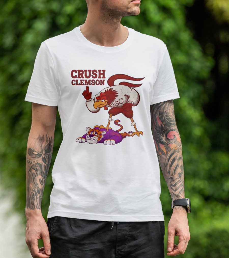 Crush Clemson USC Gamecocks Defeat Tigers Mascot T-Shirt