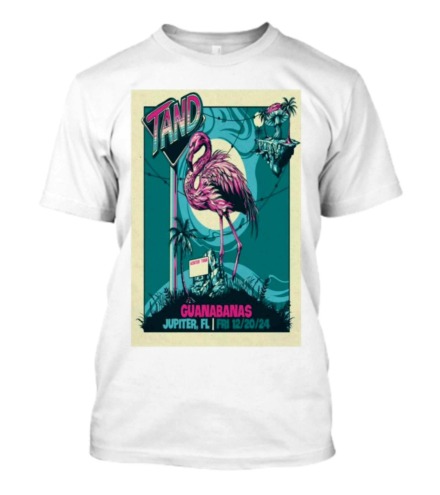 Tand Band Flamingo Guanabanas Jupiter FL December 20 T-Shirt