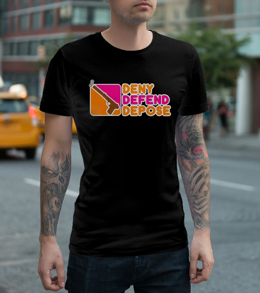 Deny Defend Depose Retro Gun T-Shirt