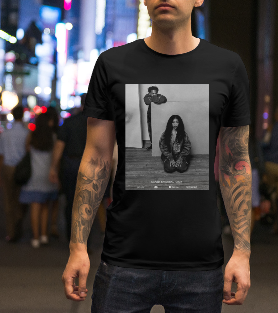 Kendrick Lamar X SZA Grand National Tour 2025 PgLang TDE Live Nation Cash App T-Shirt