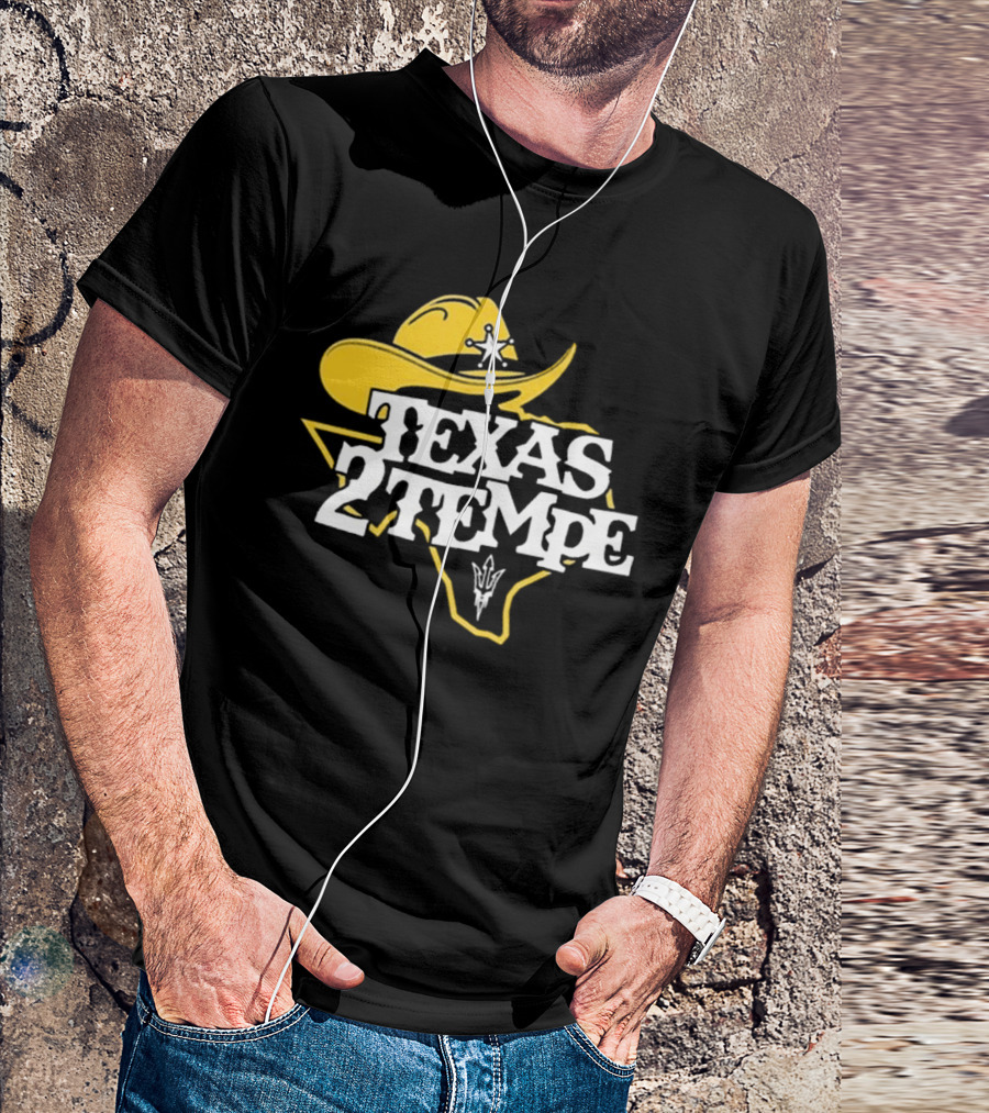 Kenny Dillingham Texas 2 Tempe Cowboy Hat State Outline Pitchfork T-Shirt