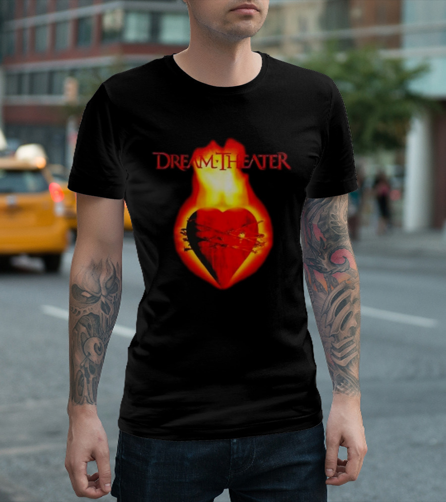 Dream Theater Burning Heart Visual Revolver Winter T-Shirt