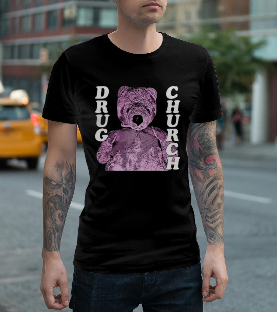 Drug Church Purple Teddy Bear T-Shirt