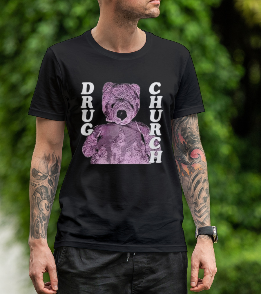 Drug Church Purple Teddy Bear T-Shirt