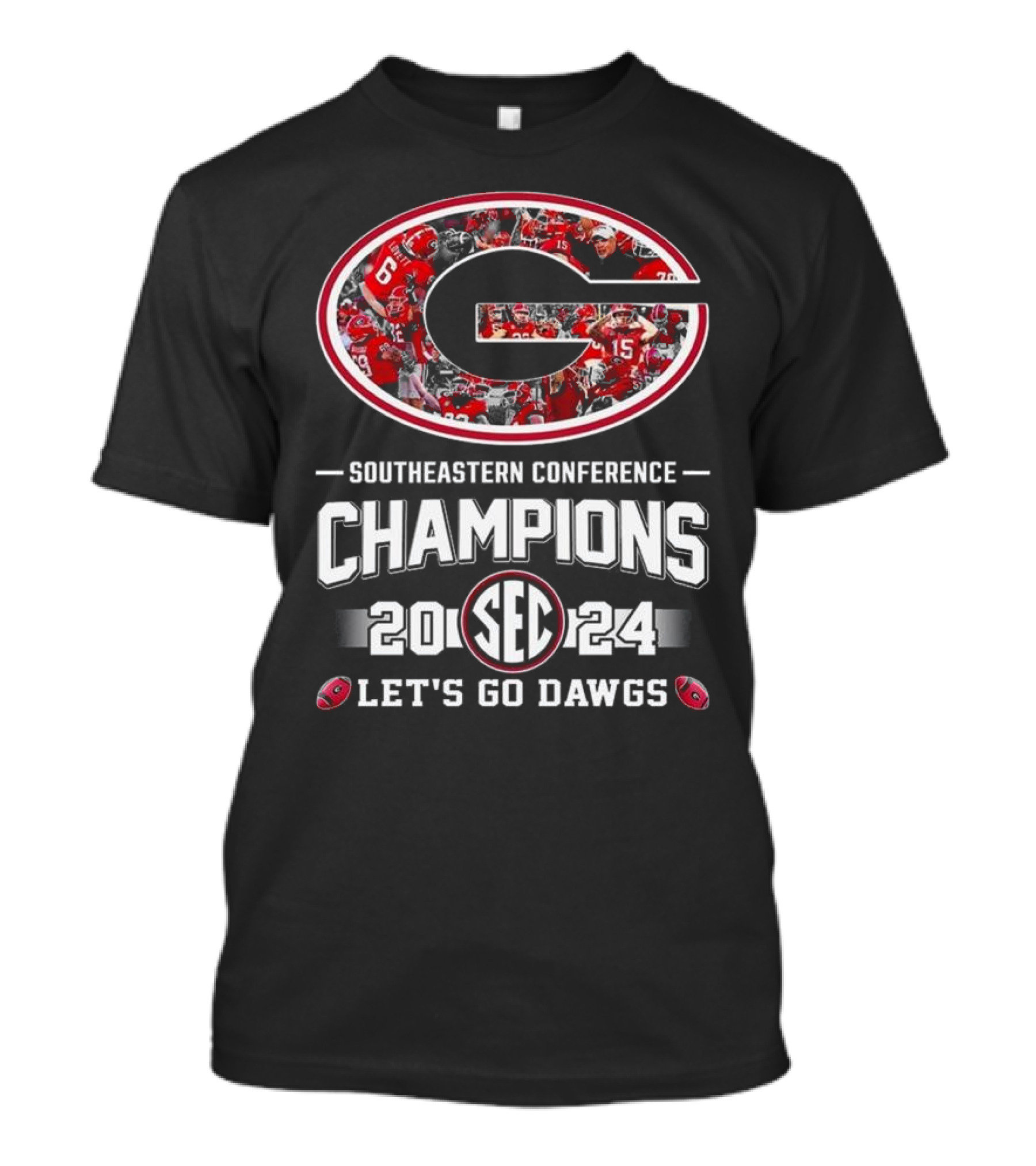 Georgia Bulldogs Southeastern Conference Champions 2024 SEC Let's Go Dawgs T-Shirt