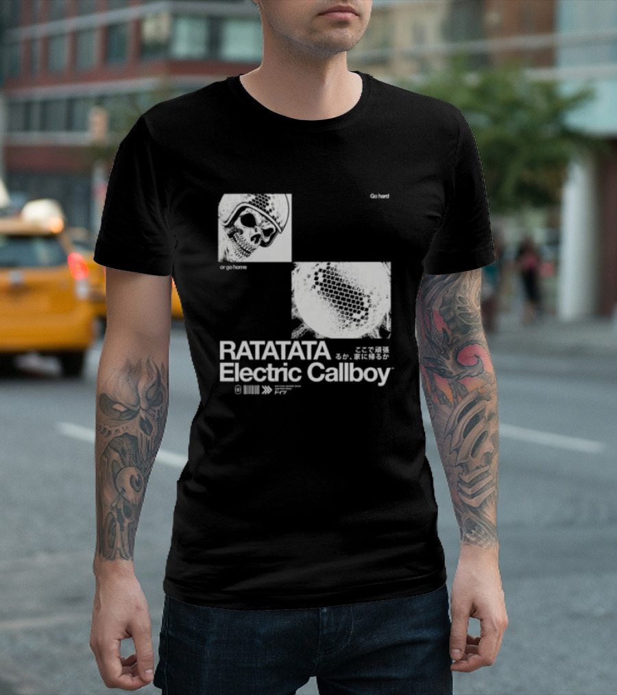 Electric Callboy Ratatata Skull Disco Go Hard or Go Home T-Shirt