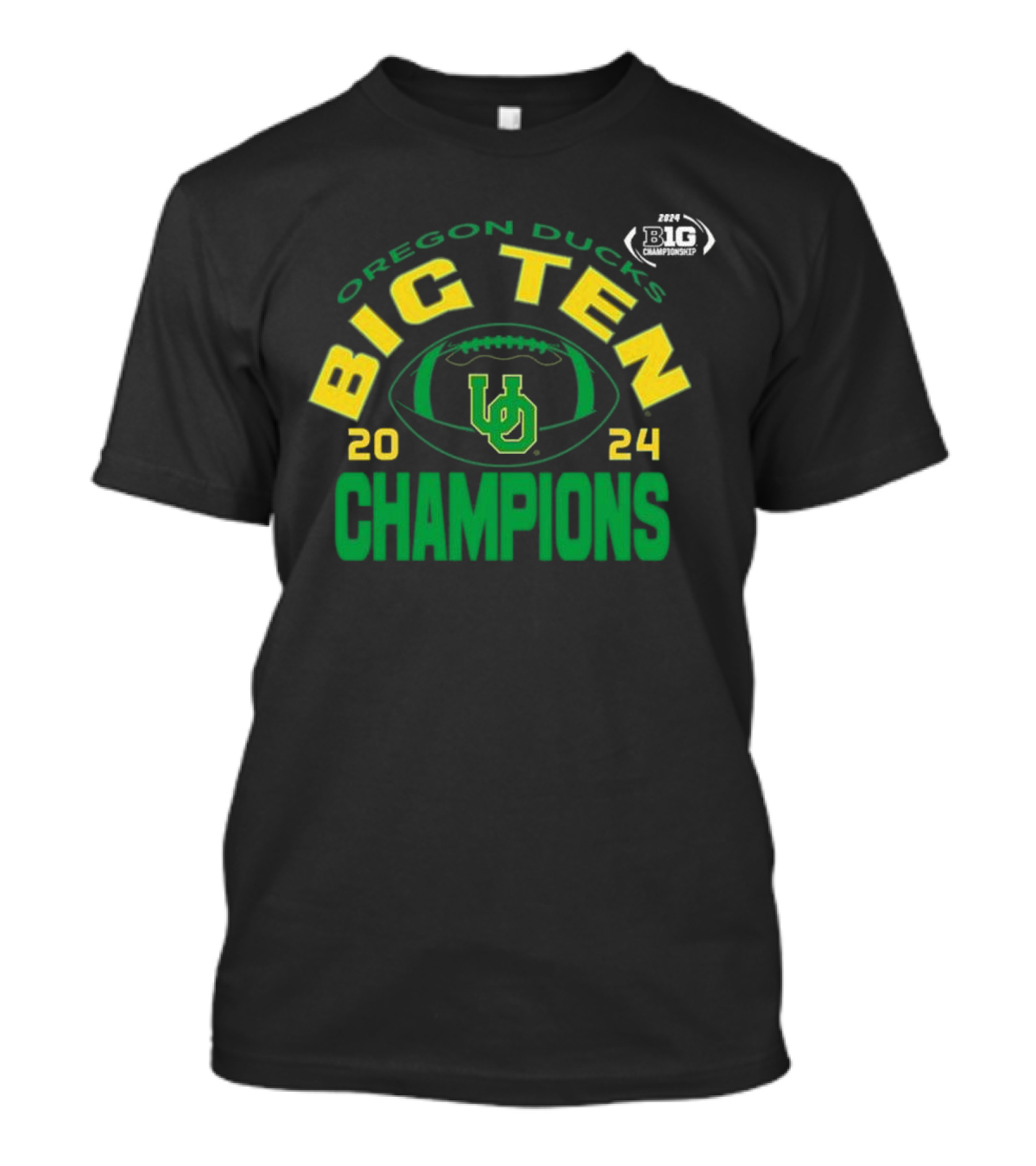 Oregon Ducks 2024 Big Ten Champions Football Conference Victory T-Shirt