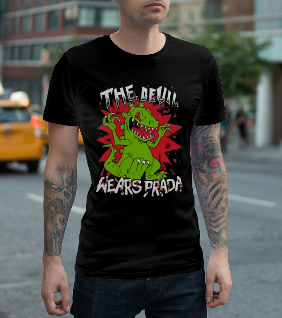 The Devil Wears Prada Reptar Rugrats Crossover T-Shirt