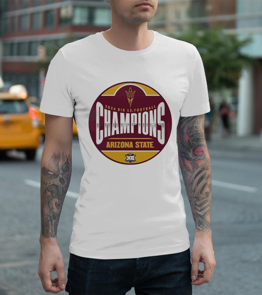 Arizona State Sun Devils 2024 Big 12 Football Champions T-Shirt