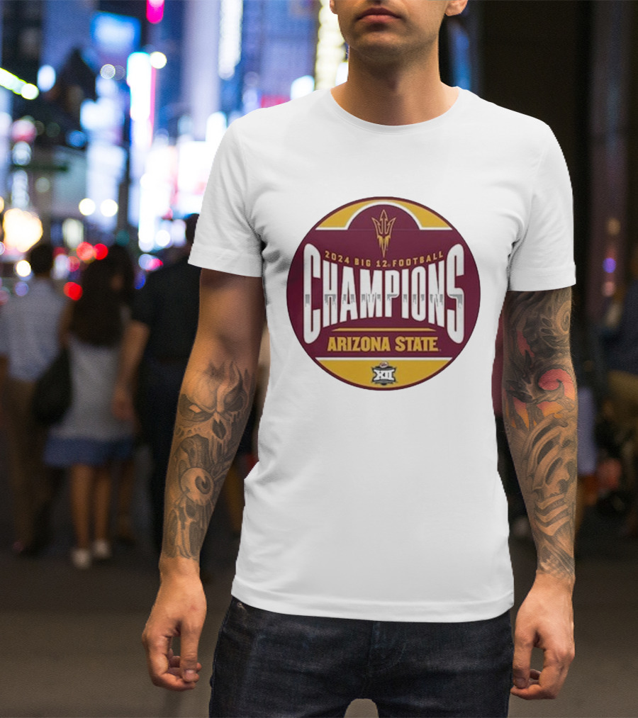 Arizona State Sun Devils 2024 Big 12 Football Champions T-Shirt