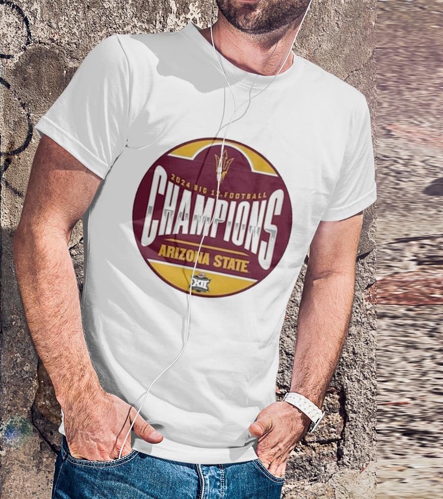 Arizona State Sun Devils 2024 Big 12 Football Champions T-Shirt