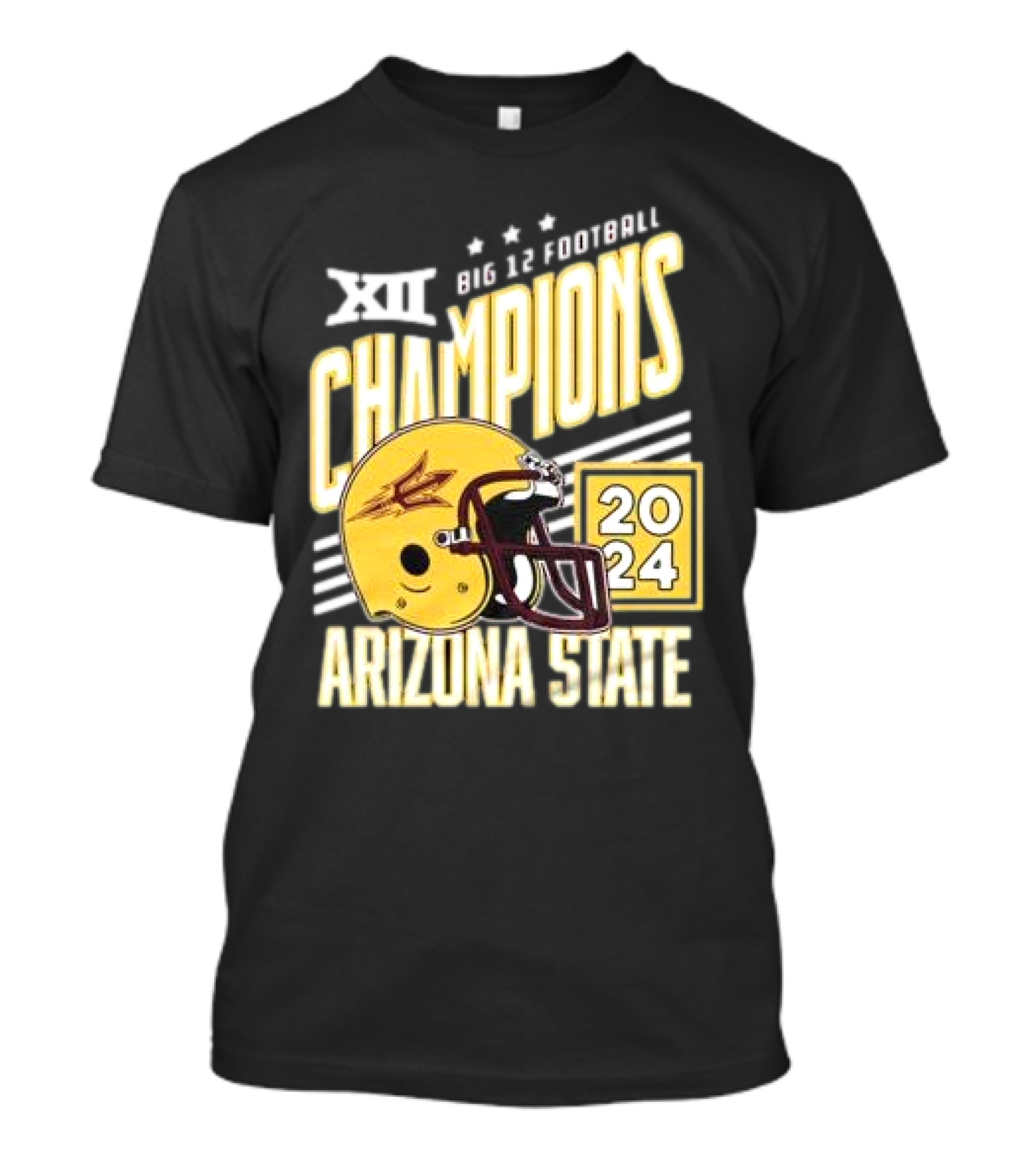 Arizona State 2024 Big 12 Football Champions Helmet T-Shirt