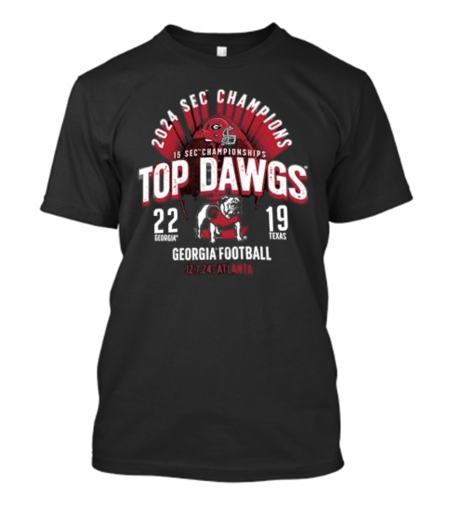Georgia Bulldogs 2024 SEC Champions Top Dawgs Georgia Football Atlanta T-Shirt