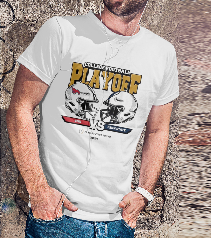 SMU Mustangs Vs Penn State Nittany Lions College Football Playoff 2024 First Round Face-Off T-Shirt