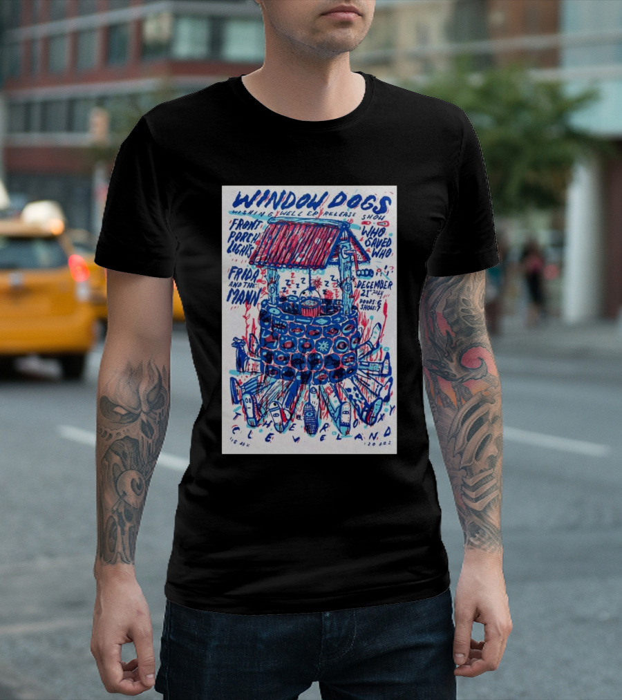 Window Dogs Cleveland December 21 Release Show Front Porch Lights Frida and the Manс T-Shirt