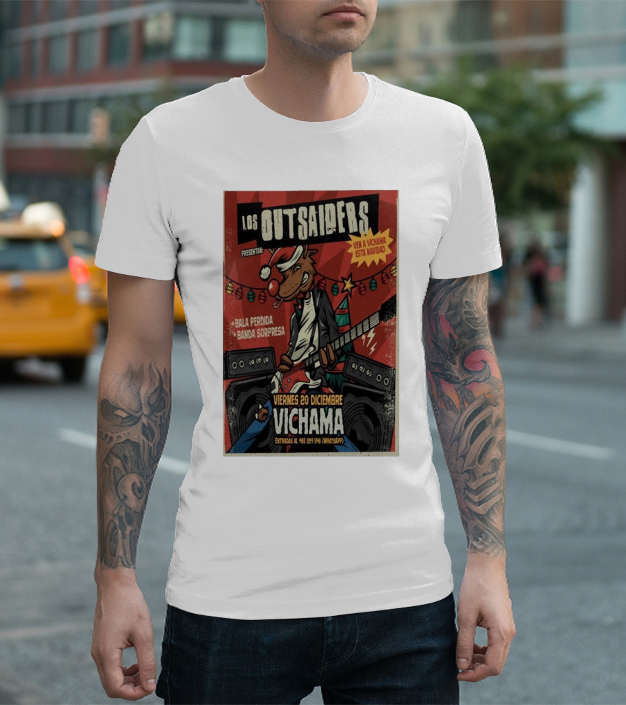 Los Outsaiders Presenta Bala Perdida Banda Sorpresa Vichama Viernes 20 Diciembre Lima Conciertos T-Shirt