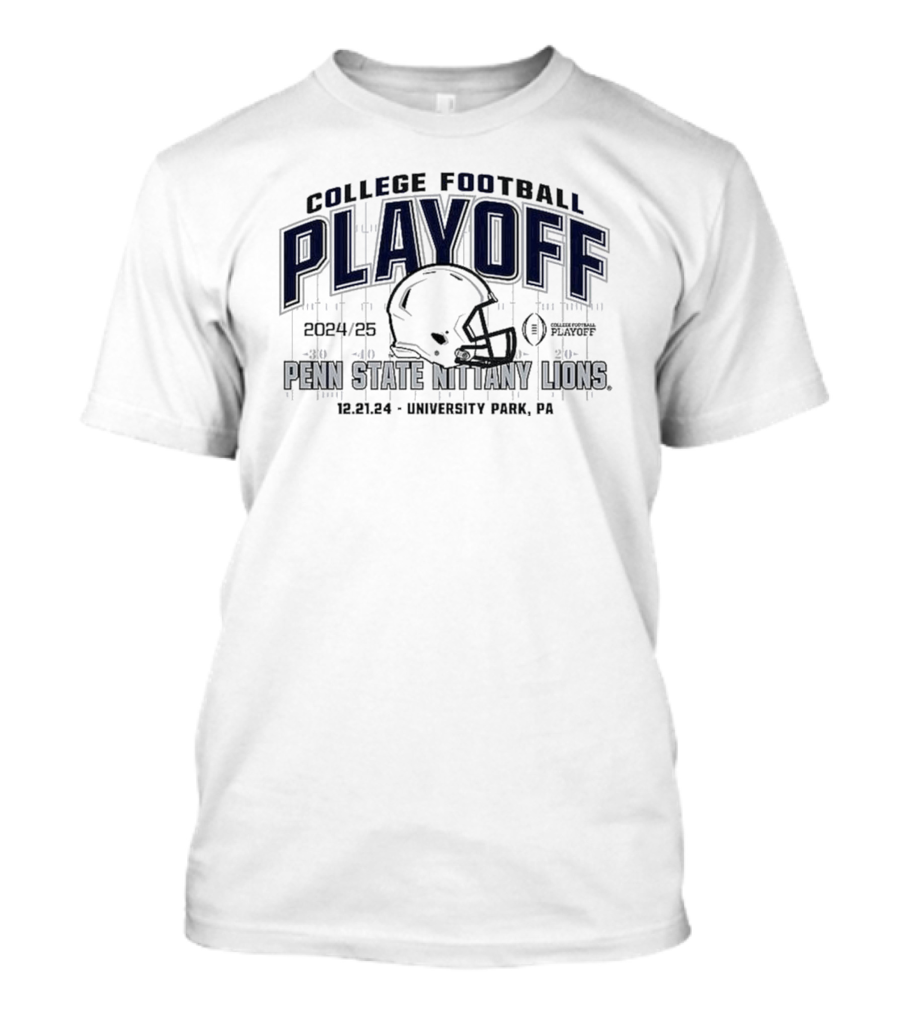College Football Playoff 2024 25 Penn State Nittany Lions Helmet 12 21 24 University Park PA T-Shirt