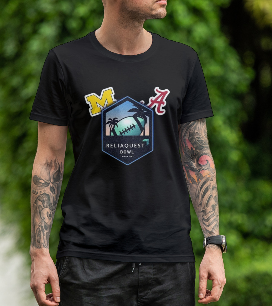 Reliaquest Bowl Michigan M Alabama A Tampa Bay Football December 31 T-Shirt
