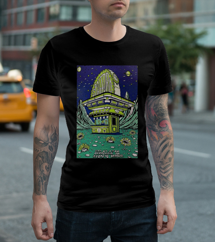 Spafford Concert December 11 2024 Covington KY Psychedelic Alien Landscape T-Shirt