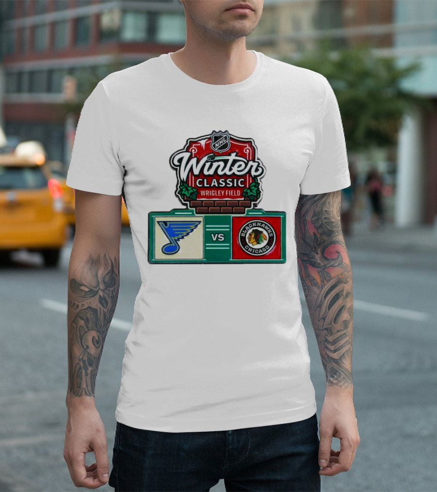 NHL Winter Classic Wrigley Field Chicago Blackhawks vs St. Louis Blues T-Shirt