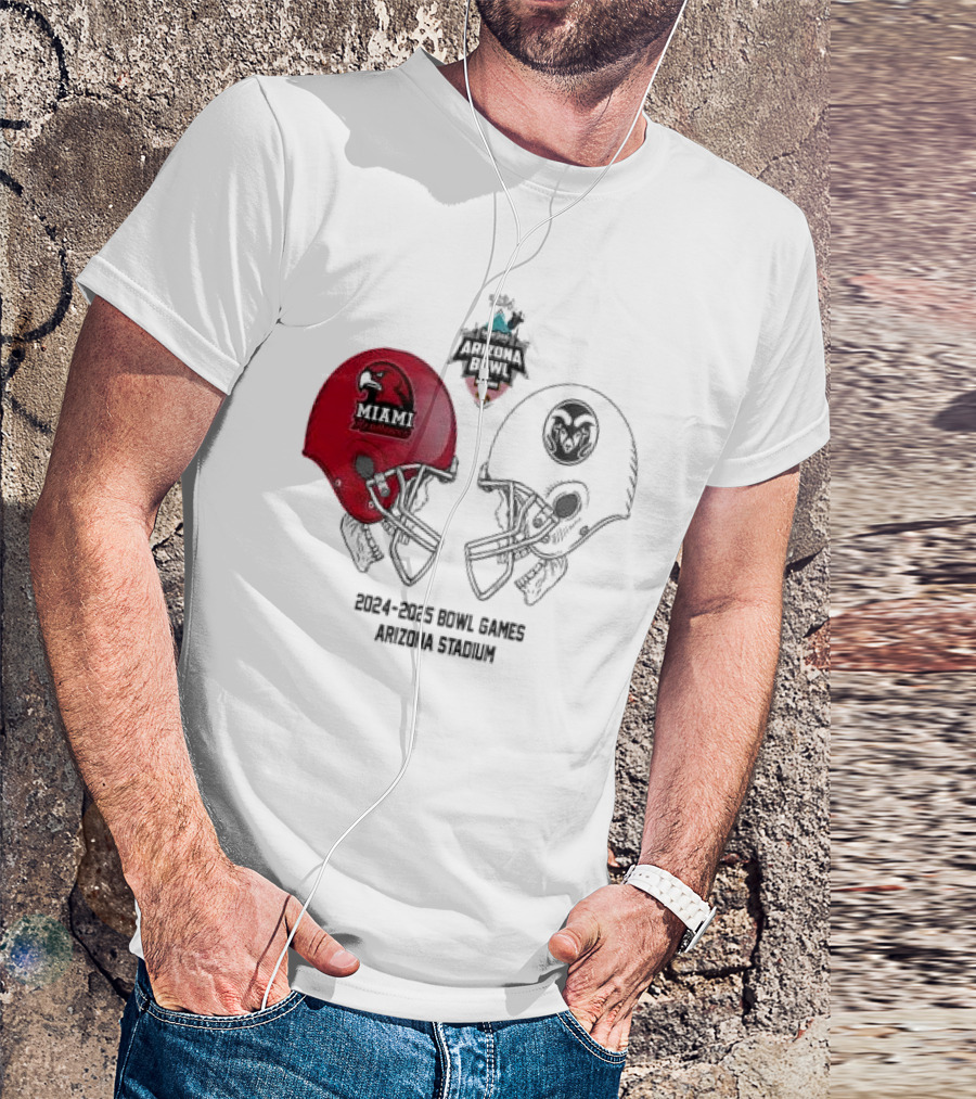 Arizona Bowl NCAA 2024-2025 Miami RedHawks Vs Colorado State Rams At Arizona Stadium T-Shirt