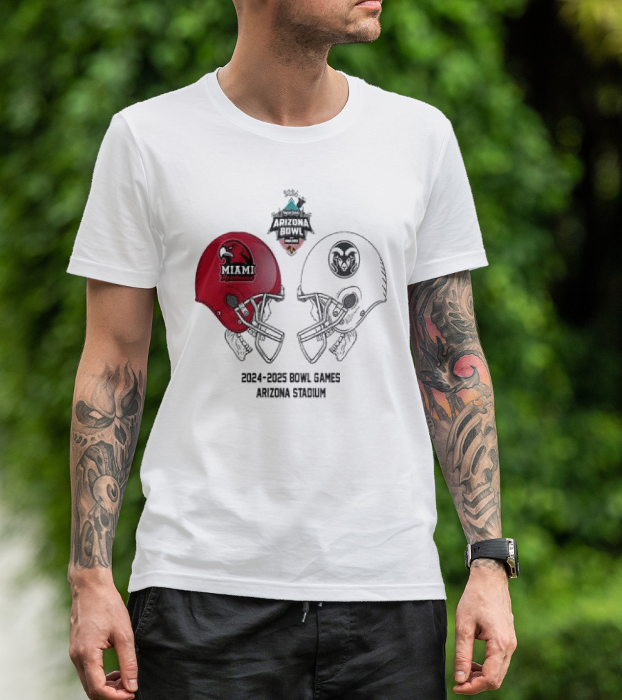 Arizona Bowl NCAA 2024-2025 Miami RedHawks Vs Colorado State Rams At Arizona Stadium T-Shirt