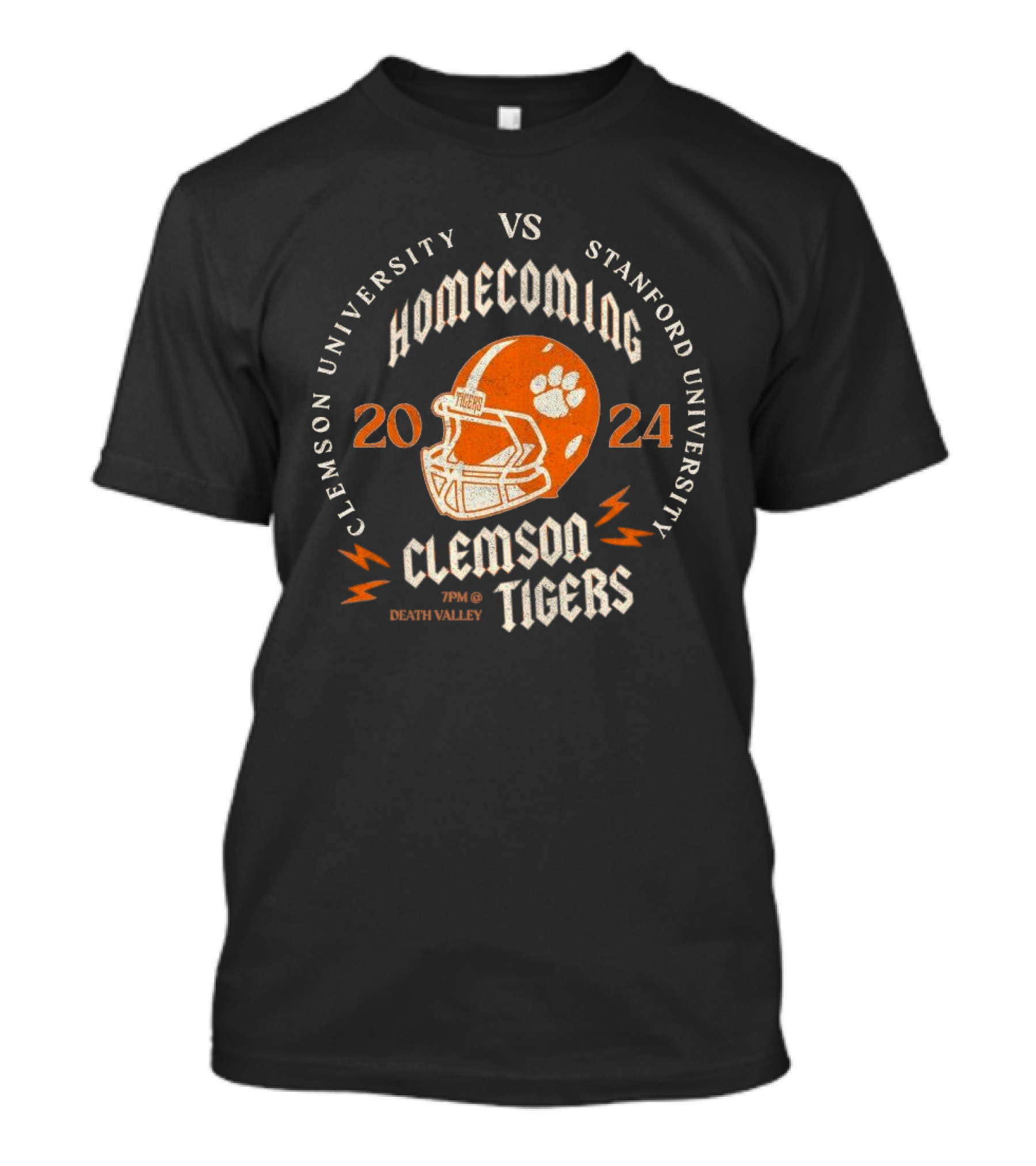 Clemson University Homecoming 2024 Vs Stanford University 7PM Death Valley Clemson Tigers T-Shirt