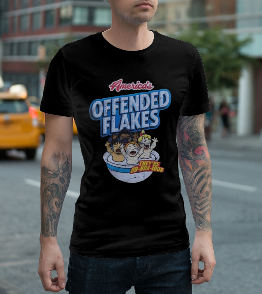Derek Holland Wearing America's Offended Flakes They're Ob Nox Ious T-Shirt