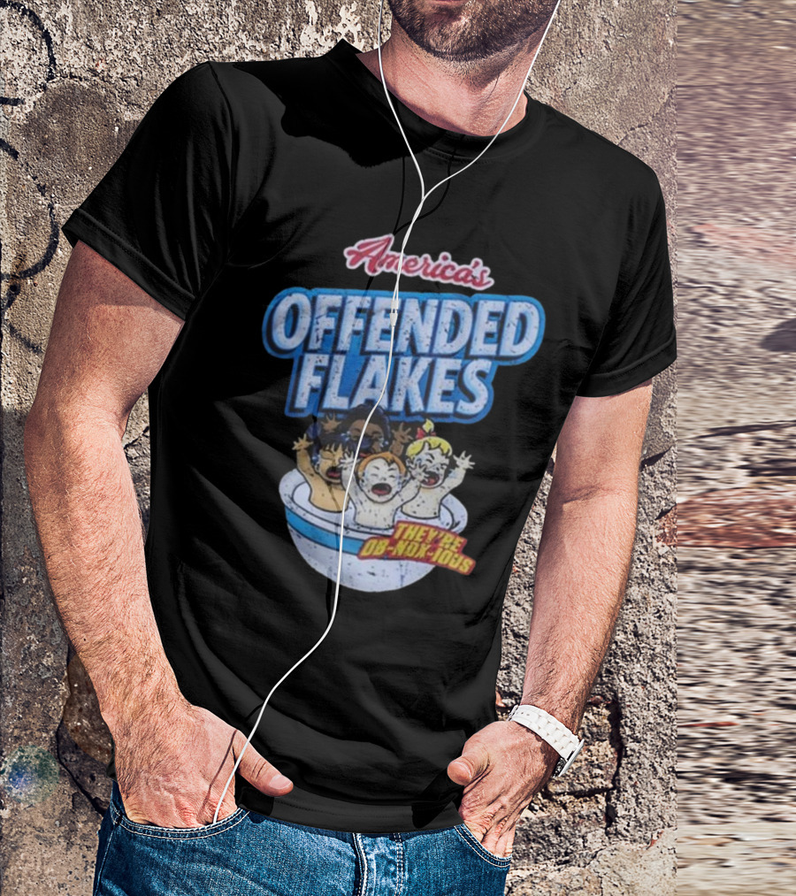 Derek Holland Wearing America's Offended Flakes They're Ob Nox Ious T-Shirt