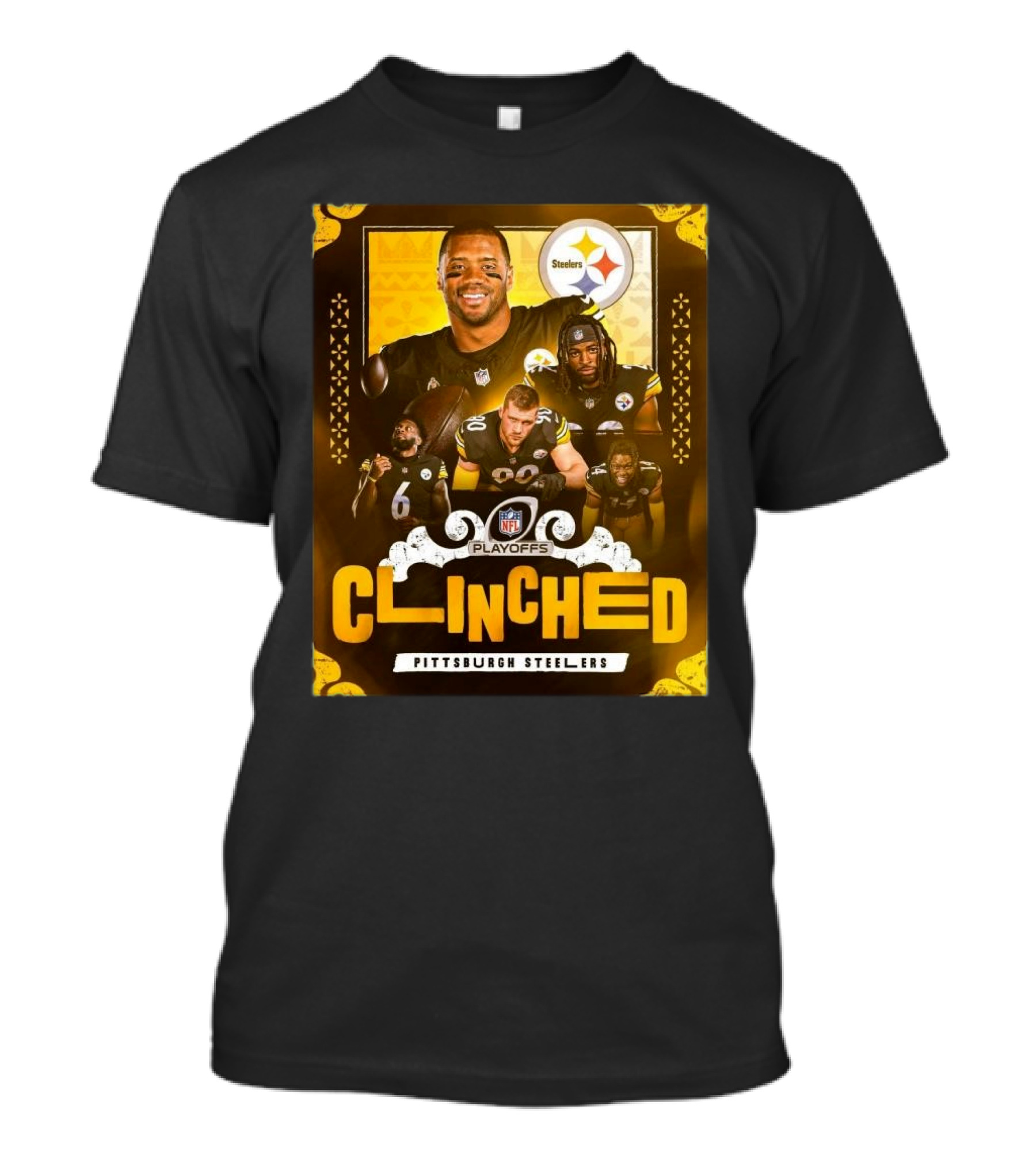 Pittsburgh Steelers 2024 NFL Playoffs Clinched T-Shirt