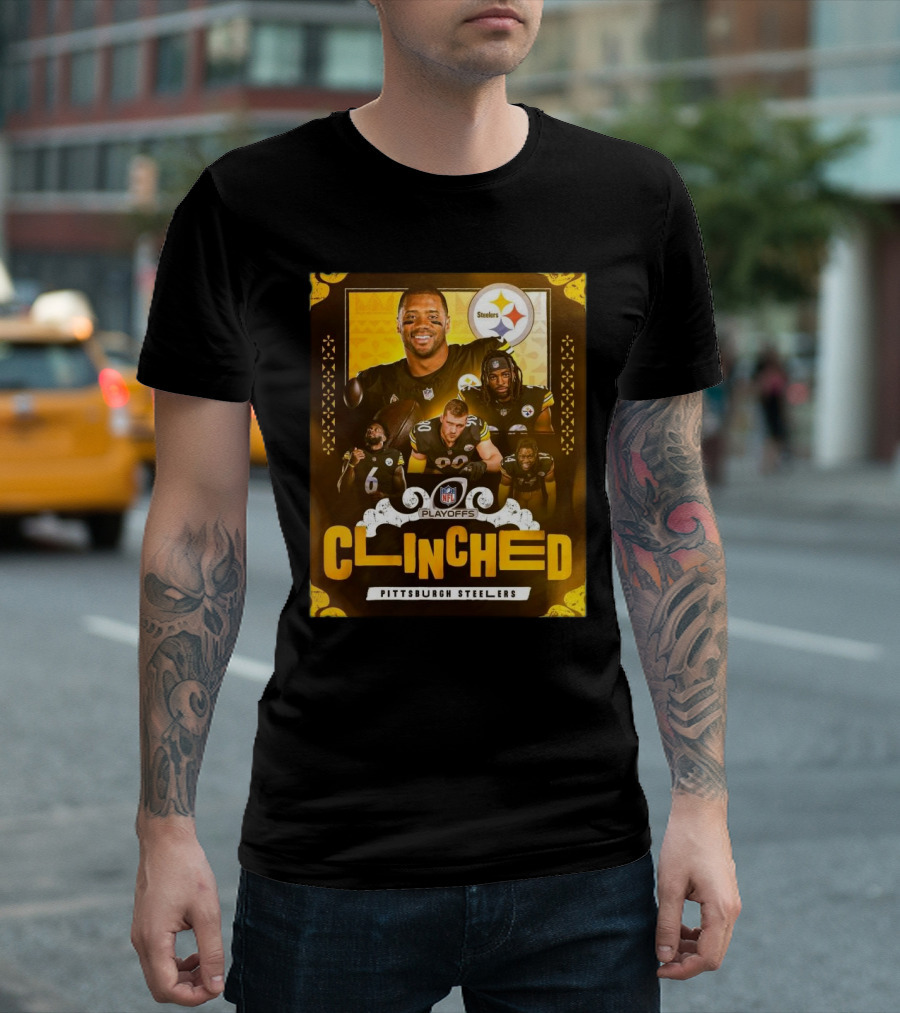Pittsburgh Steelers 2024 NFL Playoffs Clinched T-Shirt